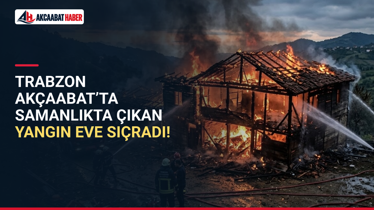 Trabzon Ak&ccedil;aabat&rsquo;ta Samanlıkta &Ccedil;ıkan Yangın Eve Sı&ccedil;radı